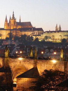 na Novotného lávce s krásným výhledem  